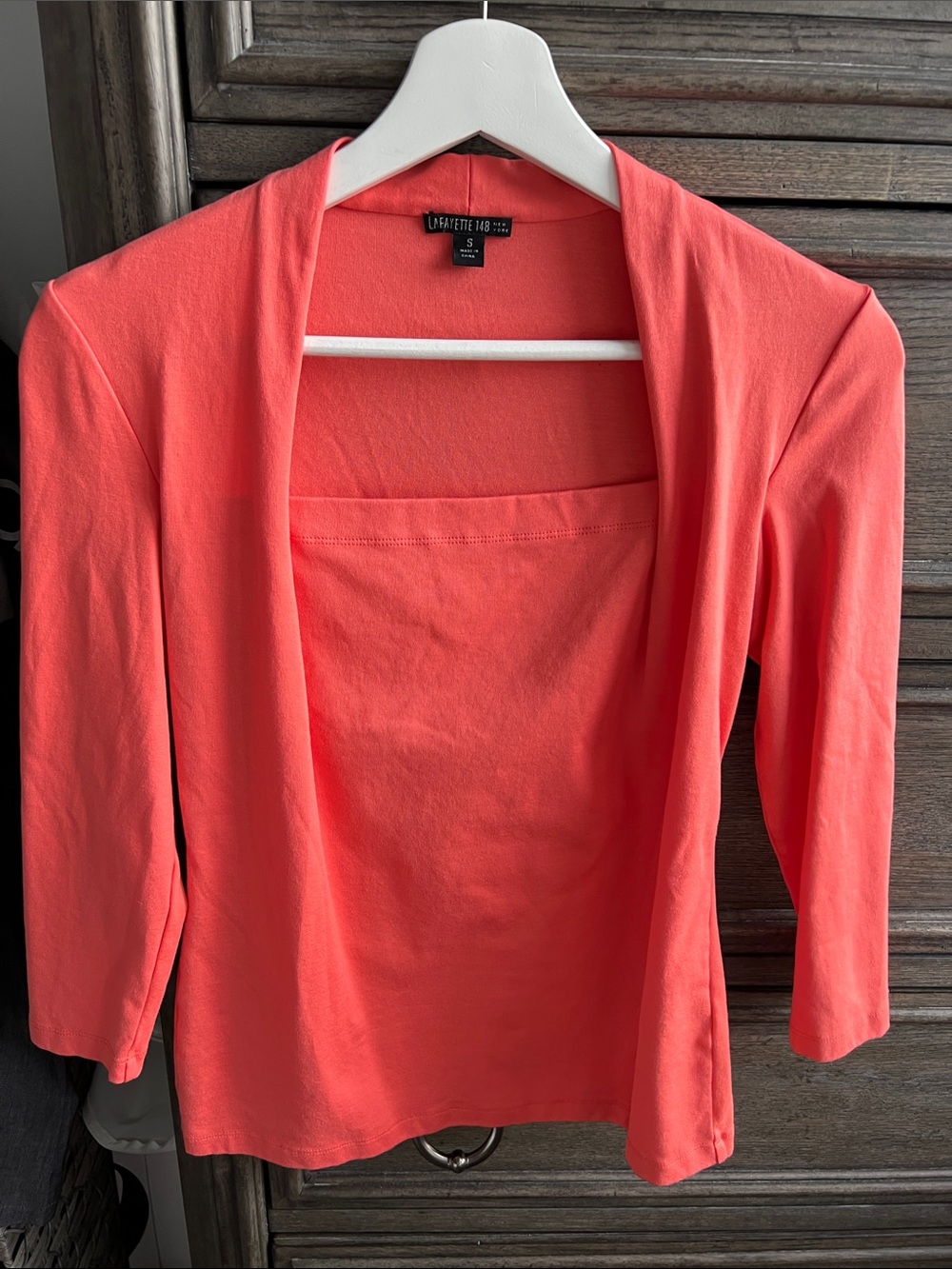 Lafayette 148 New York Coral Knit Cardigan